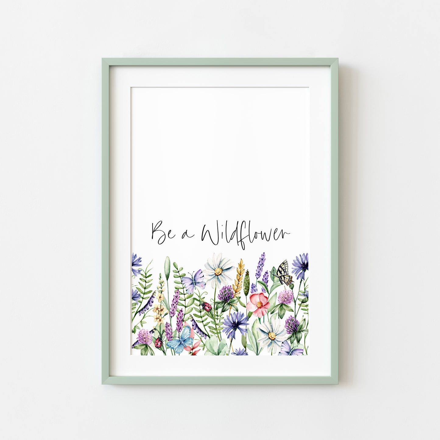 Be a wildflower motivational watercolour spring seasonal home bedroom unframed wall art poster print,spring accessories, spring art
