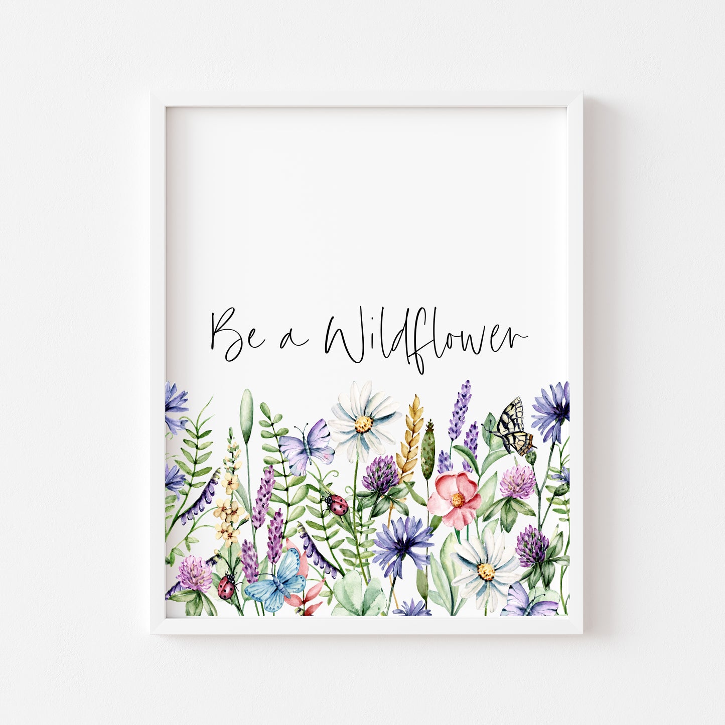 Be a wildflower motivational watercolour spring seasonal home bedroom unframed wall art poster print,spring accessories, spring art