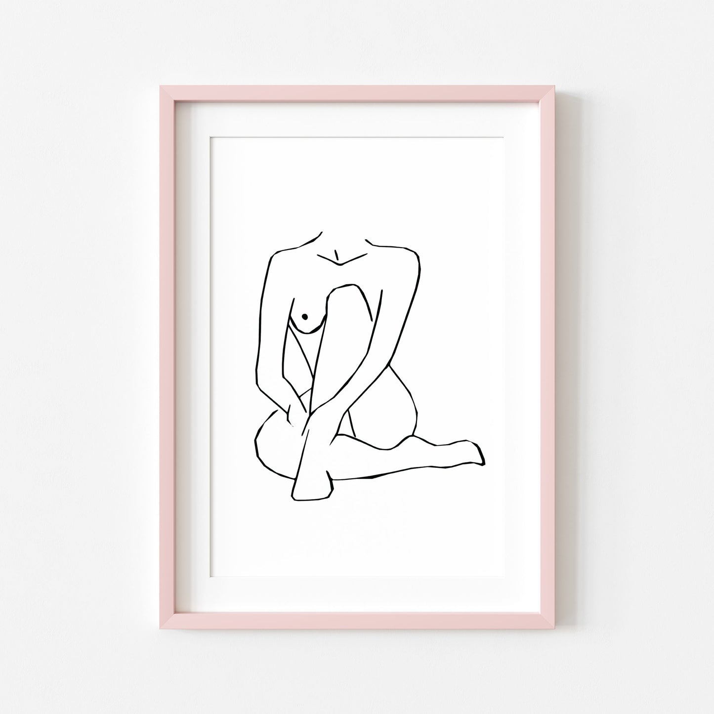 Bathroom print, woman line drawing, woman body simplistic line art bathroom bedroom unframed wall art poster print, line art, bathroom art