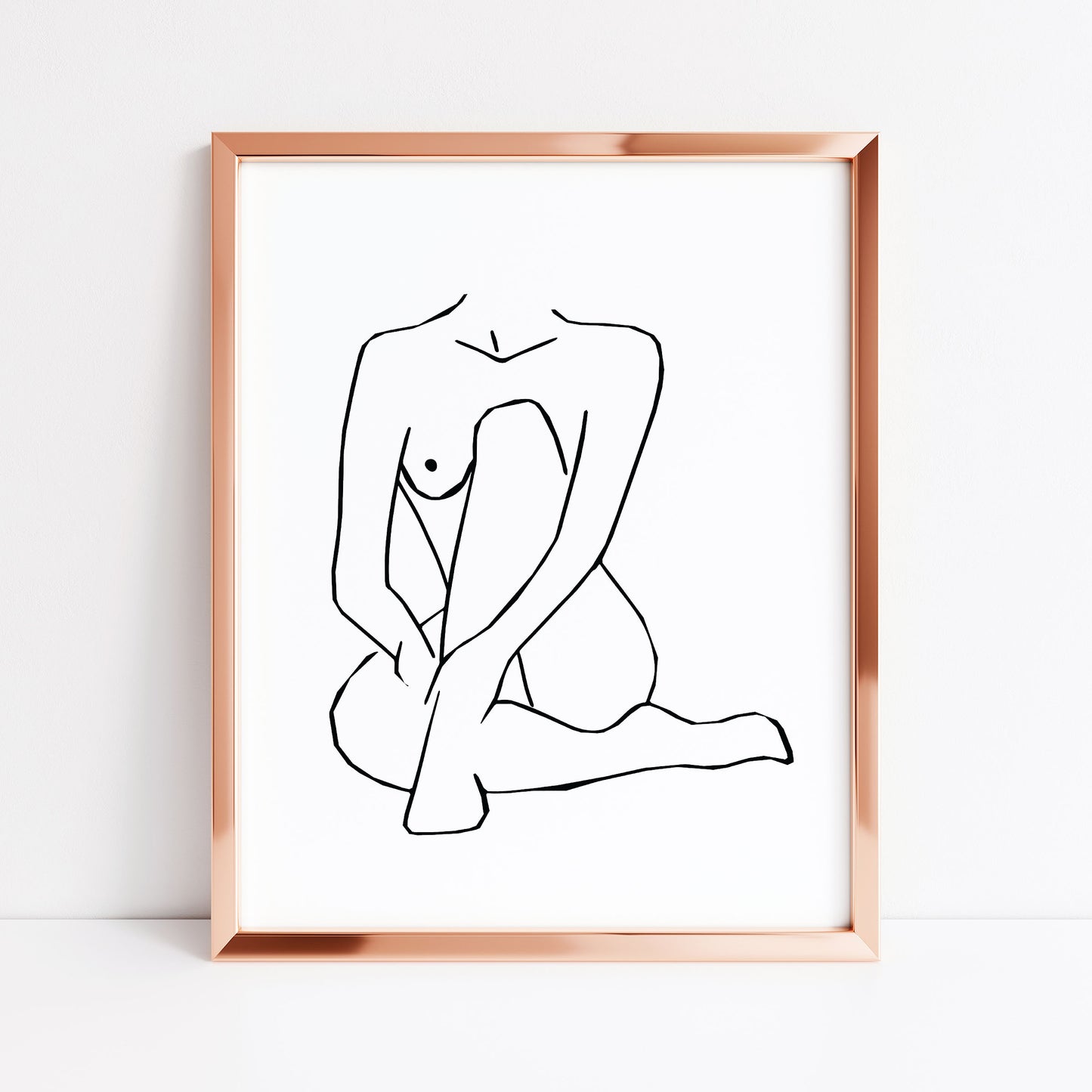 Bathroom print, woman line drawing, woman body simplistic line art bathroom bedroom unframed wall art poster print, line art, bathroom art