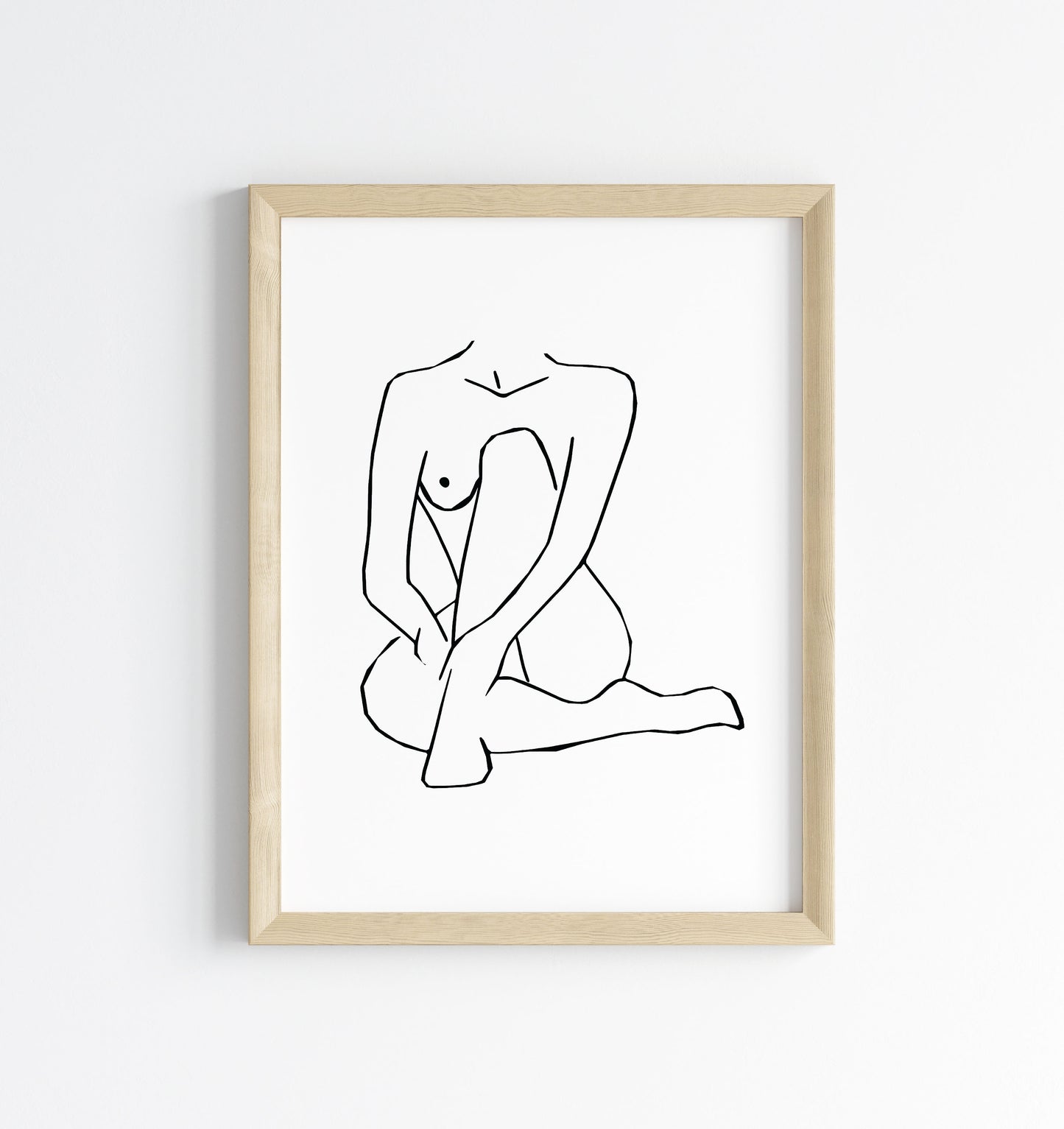 Bathroom print, woman line drawing, woman body simplistic line art bathroom bedroom unframed wall art poster print, line art, bathroom art