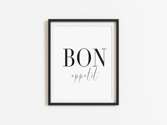 Bon appetit kitchen food home sign unframed wall art poster print