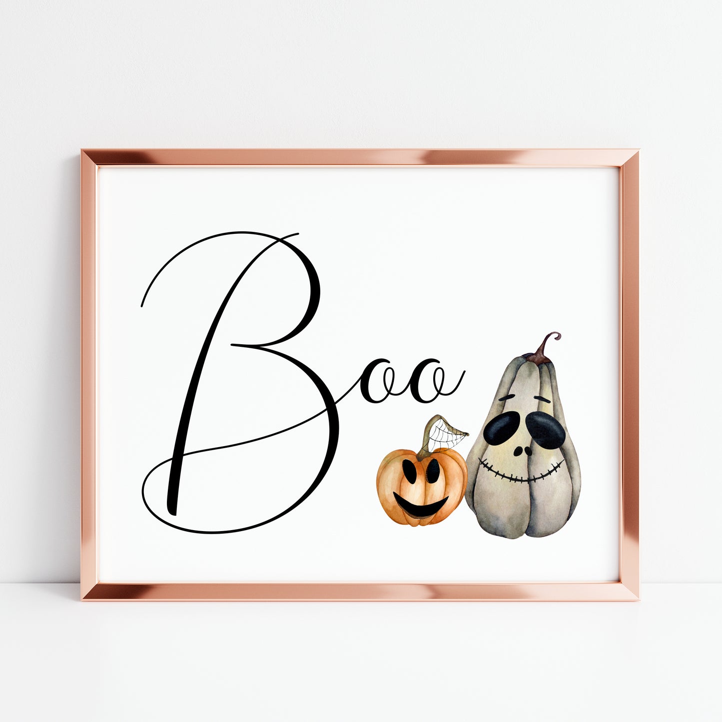 BOO halloween spooky pumpkins landscape seasonal unframed wall art poster print