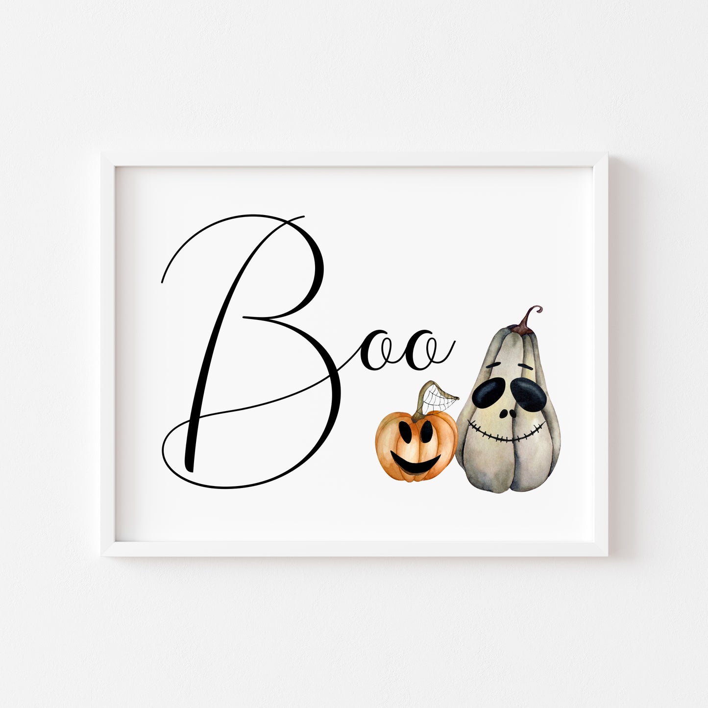 BOO halloween spooky pumpkins landscape seasonal unframed wall art poster print