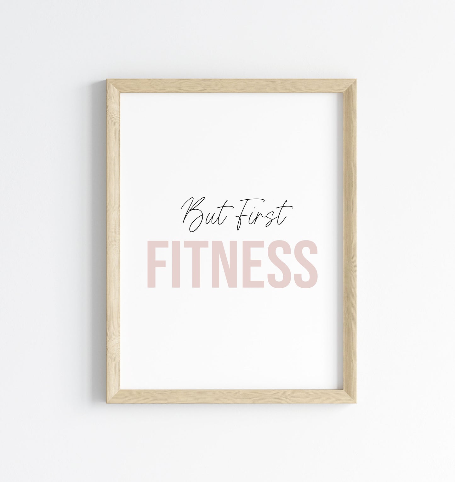 But first fitness gym prints pink purple mauve cardio sports motivational gym room bedroom unframed wall art poster prints fitness art
