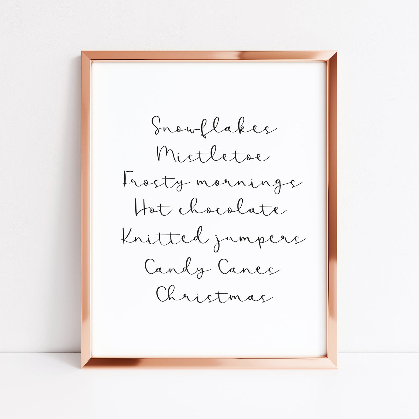 Christmas definition, xmas favourites, seasonal unframed wall art poster print