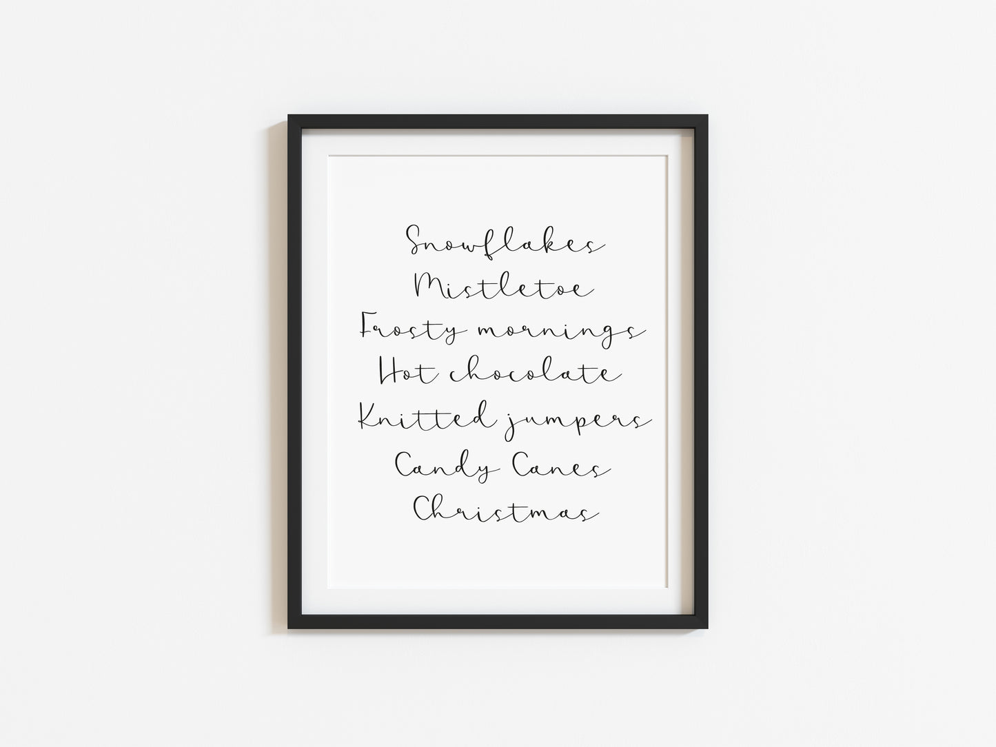 Christmas definition, xmas favourites, seasonal unframed wall art poster print
