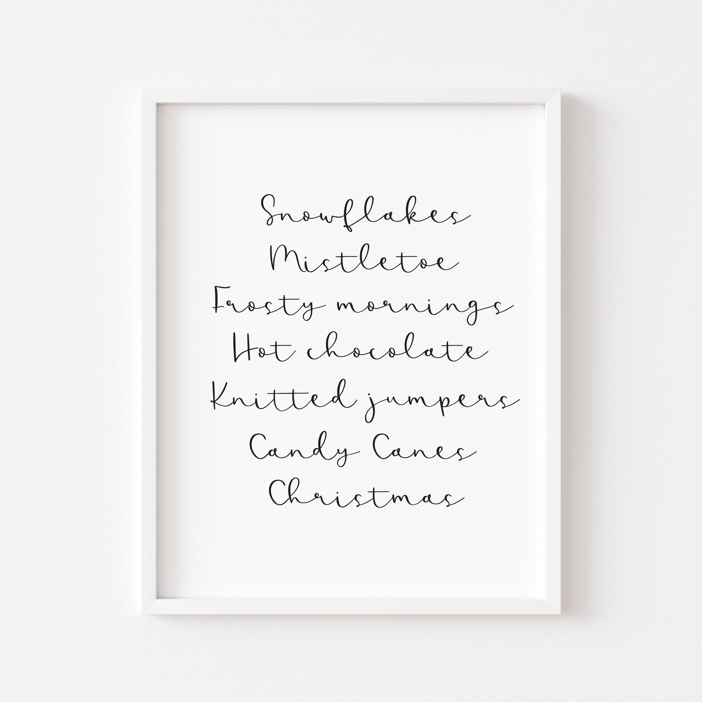 Christmas definition, xmas favourites, seasonal unframed wall art poster print
