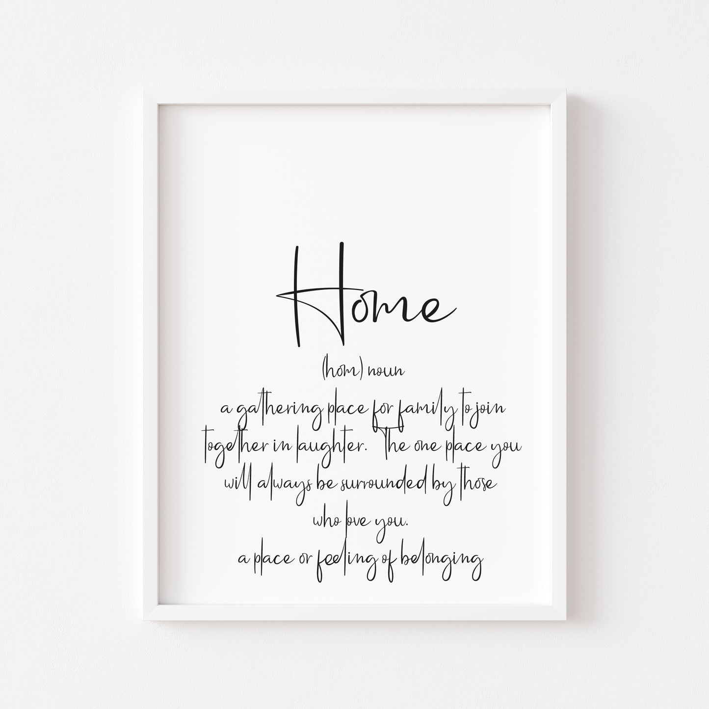 Home print, home definition unframed wall art poster print