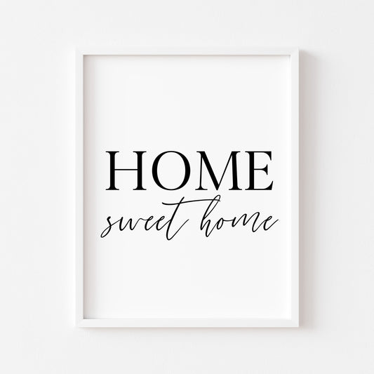 Home print, Home sweet home family couples home hallway gallery wall unframed wall art poster print, home decor, home wall art, home art
