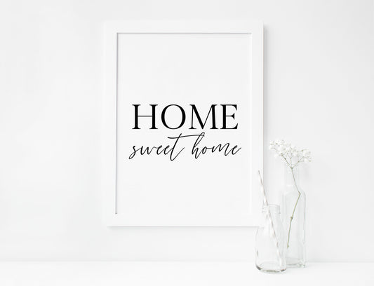 Home print, Home sweet home family couples home hallway gallery wall unframed wall art poster print, home decor, home wall art, home art