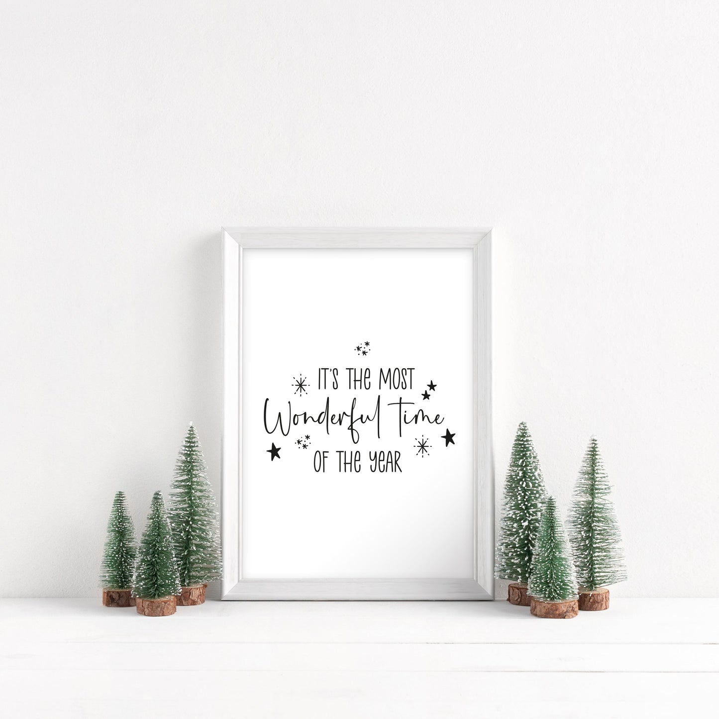 It's the most wonderful time of the year, black and red seasonal xmas unframed wall art poster print
