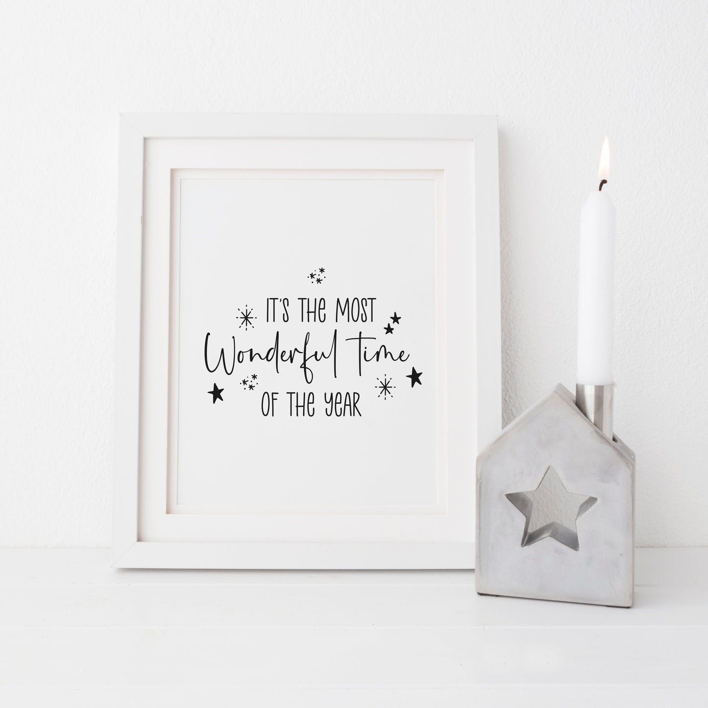 It's the most wonderful time of the year, black and red seasonal xmas unframed wall art poster print