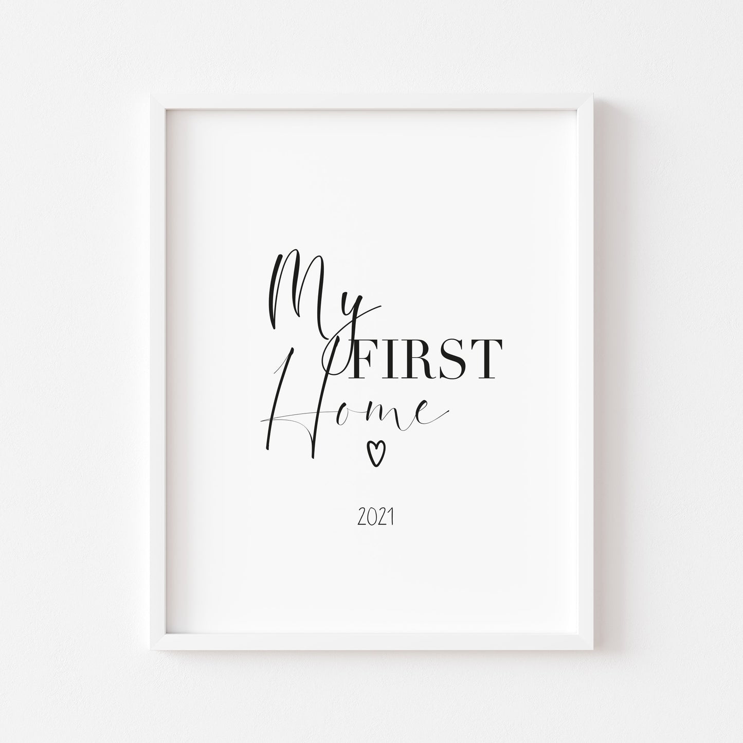 My first home, house print, new home personalised with names and or dates wall art new home gift unframed poster print