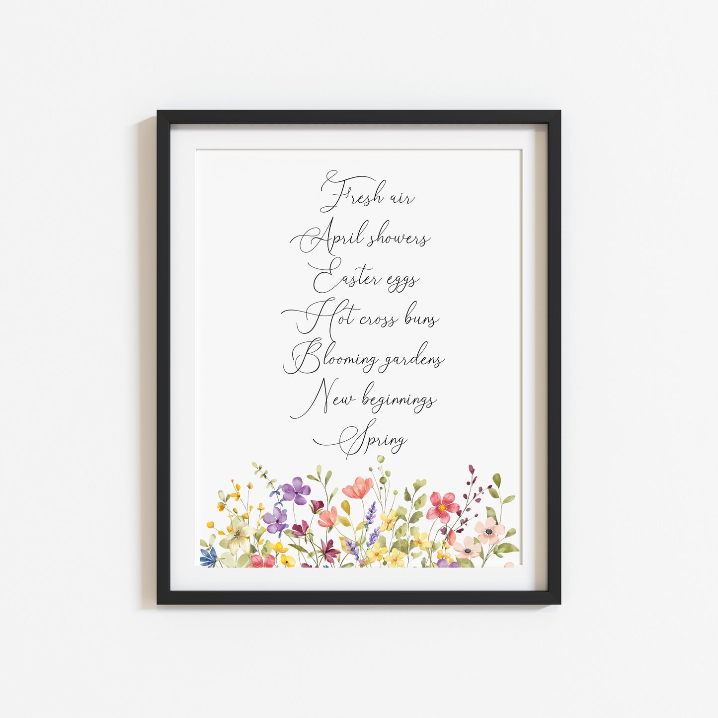 Spring definition print, spring favourites, wildflower floral watercolour spring seasonal unframed wall art poster print