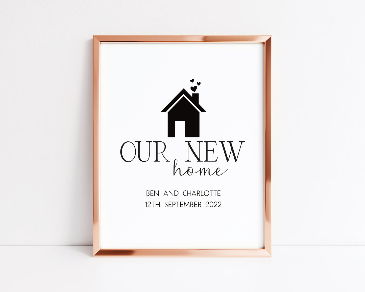 Our First / New home, house print, personalised with names and or dates couples wall art new home gift unframed poster print