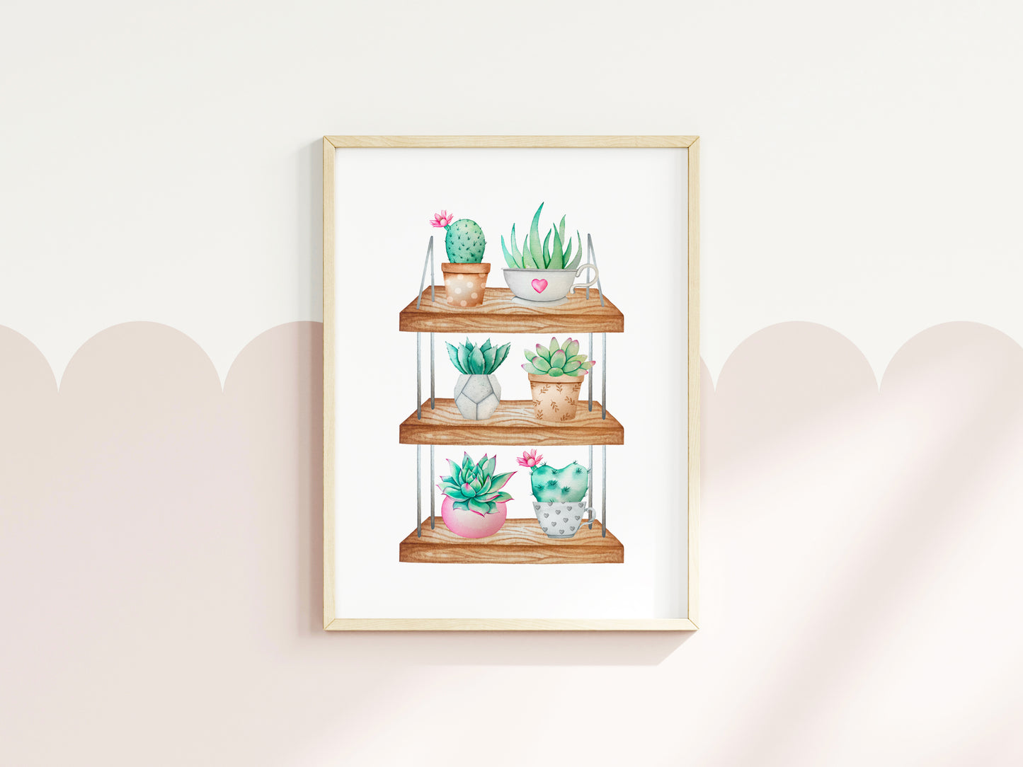 Succulent Plant shelfie print funky plants illustration unframed wall art poster print, plant decor, plant pics, plant quote home plants art
