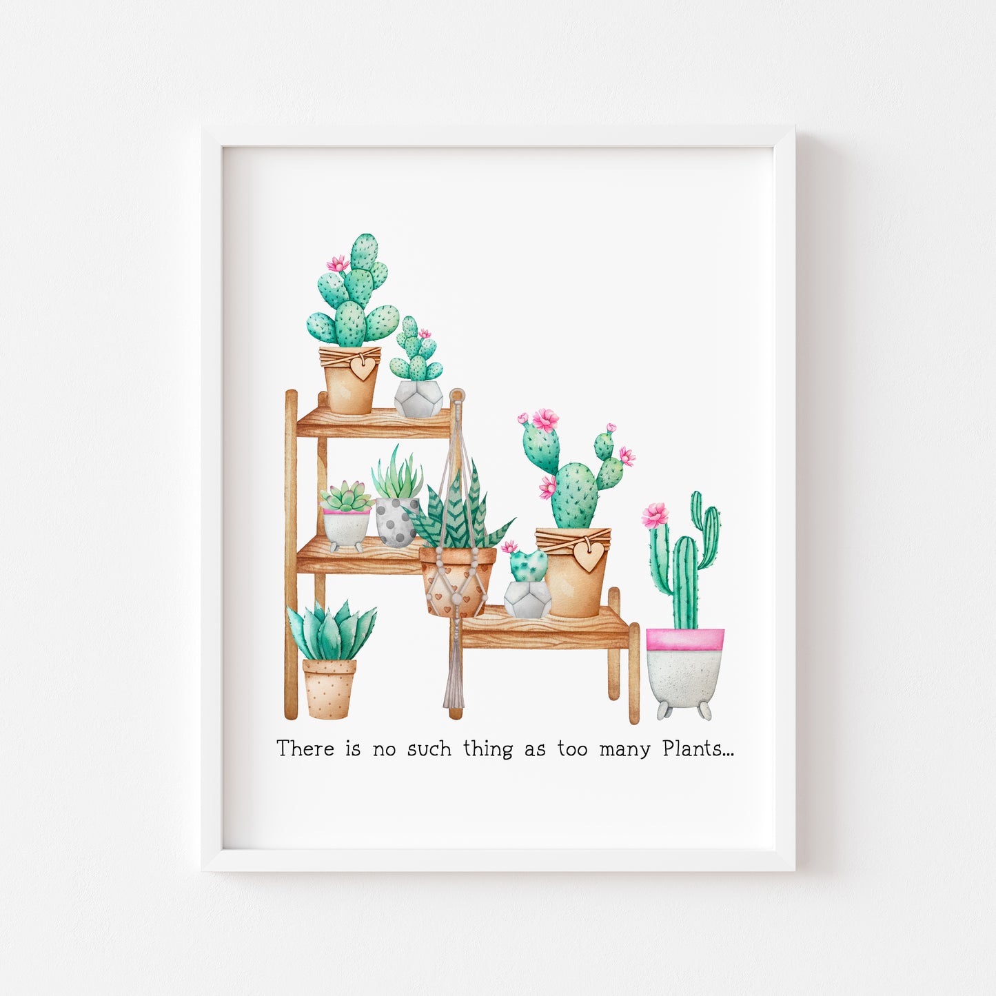 Succulent Plant print funky plants, plant quotes pink green unframed wall art poster print plant decor plant pics plant quote home plants