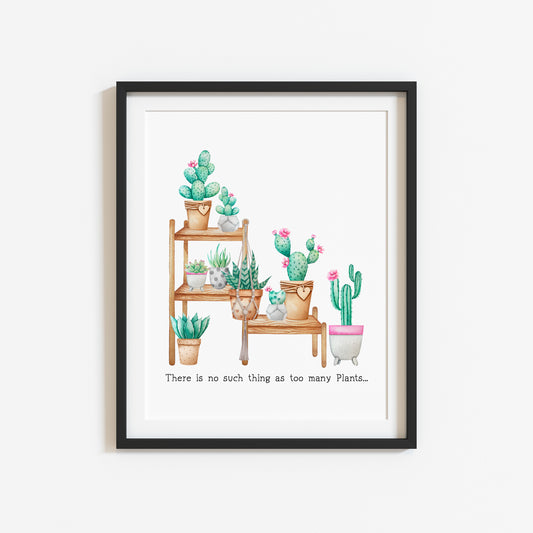 Succulent Plant print funky plants, plant quotes pink green unframed wall art poster print plant decor plant pics plant quote home plants