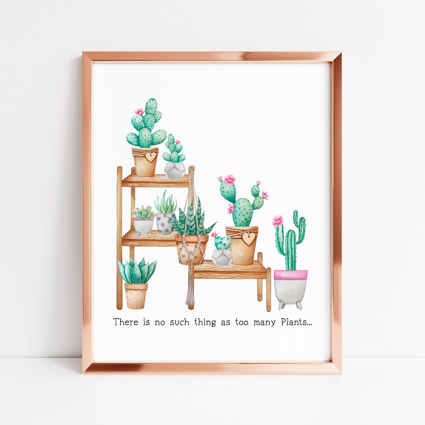 Succulent Plant print funky plants, plant quotes pink green unframed wall art poster print plant decor plant pics plant quote home plants