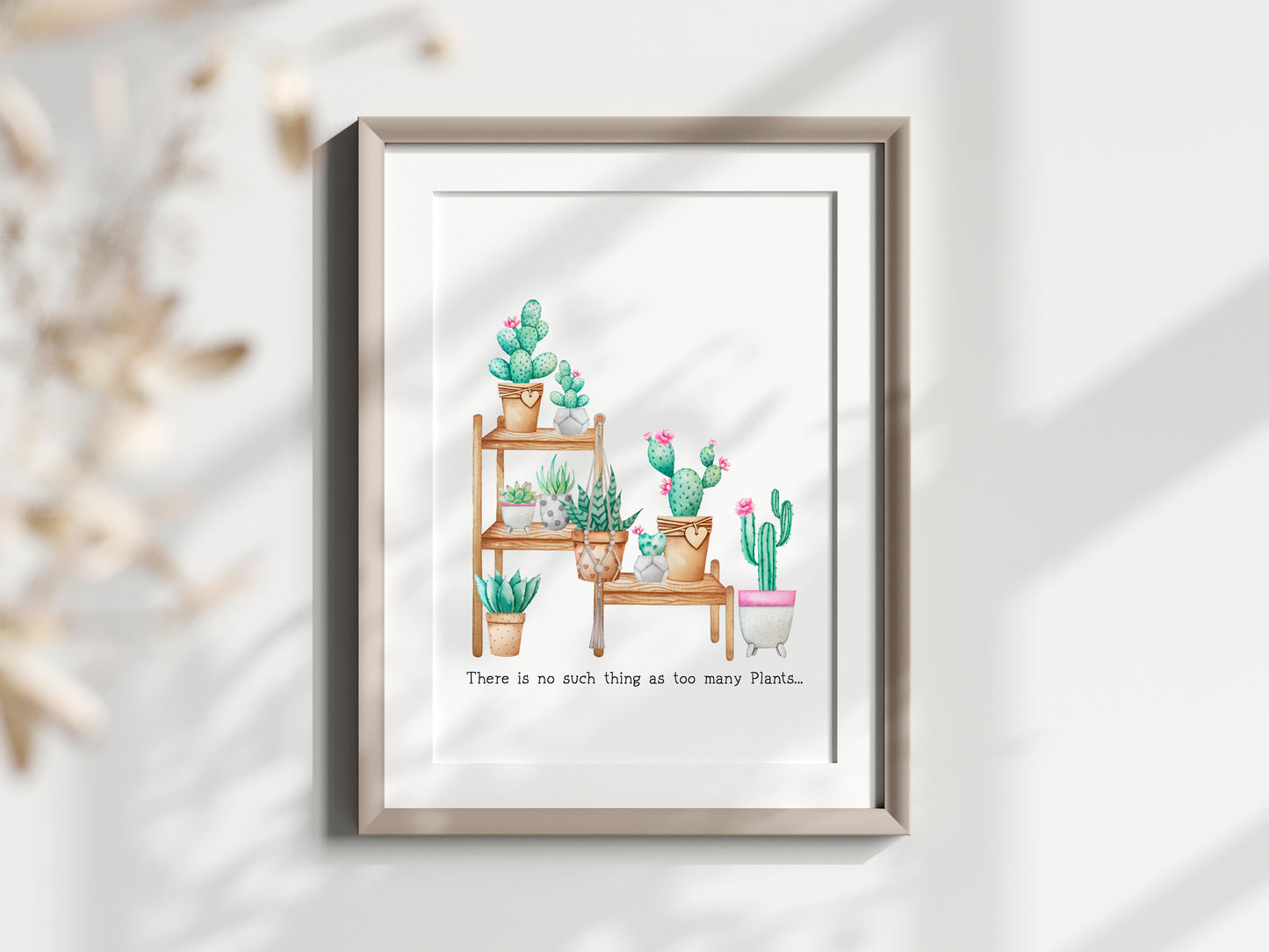 Succulent Plant print funky plants, plant quotes pink green unframed wall art poster print plant decor plant pics plant quote home plants