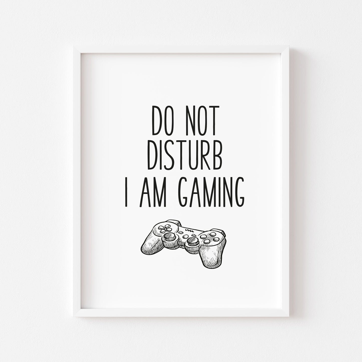 Do not disturb I am gaming PS4 illustration style unframed wall art poster print