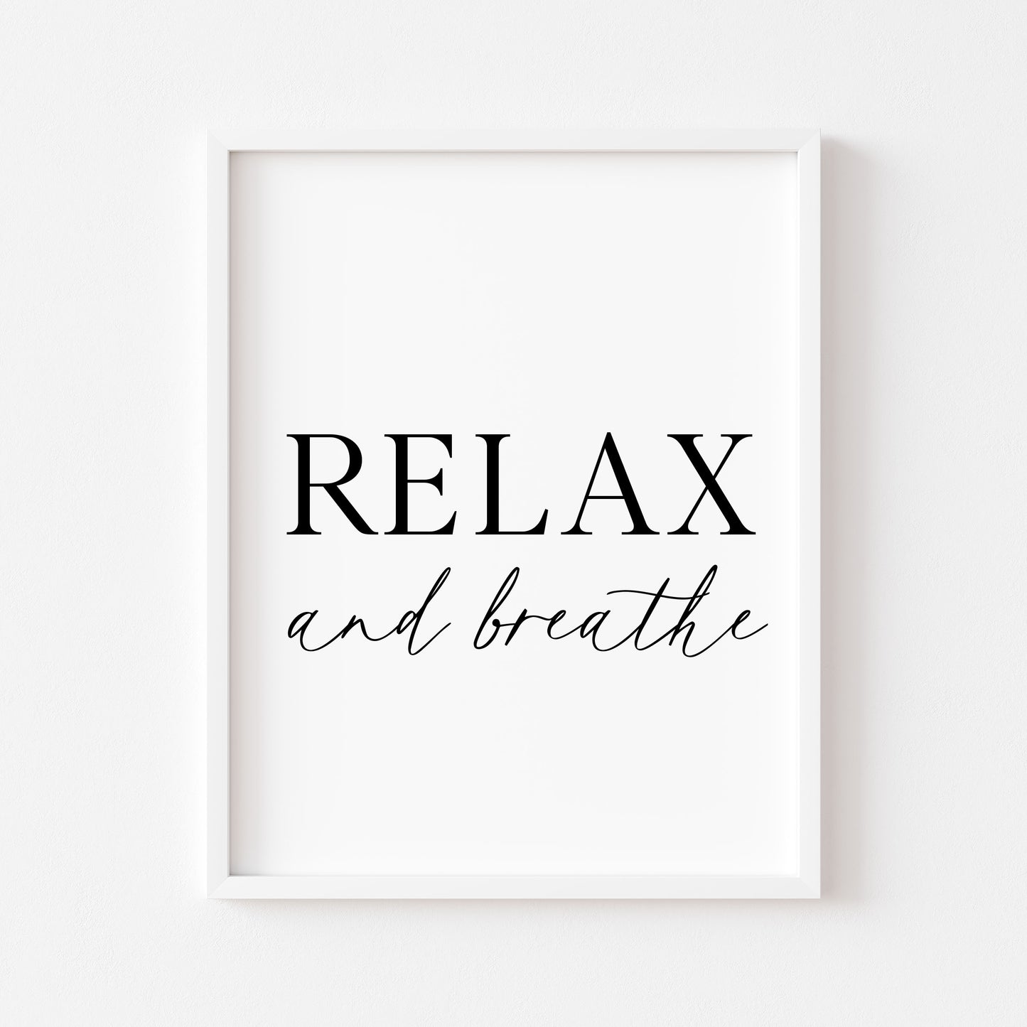 Bathroom print relax and breathe, bathroom wash room unframed wall art poster print, bathroom signs, bathroom accessories, bathroom pictures, art signs