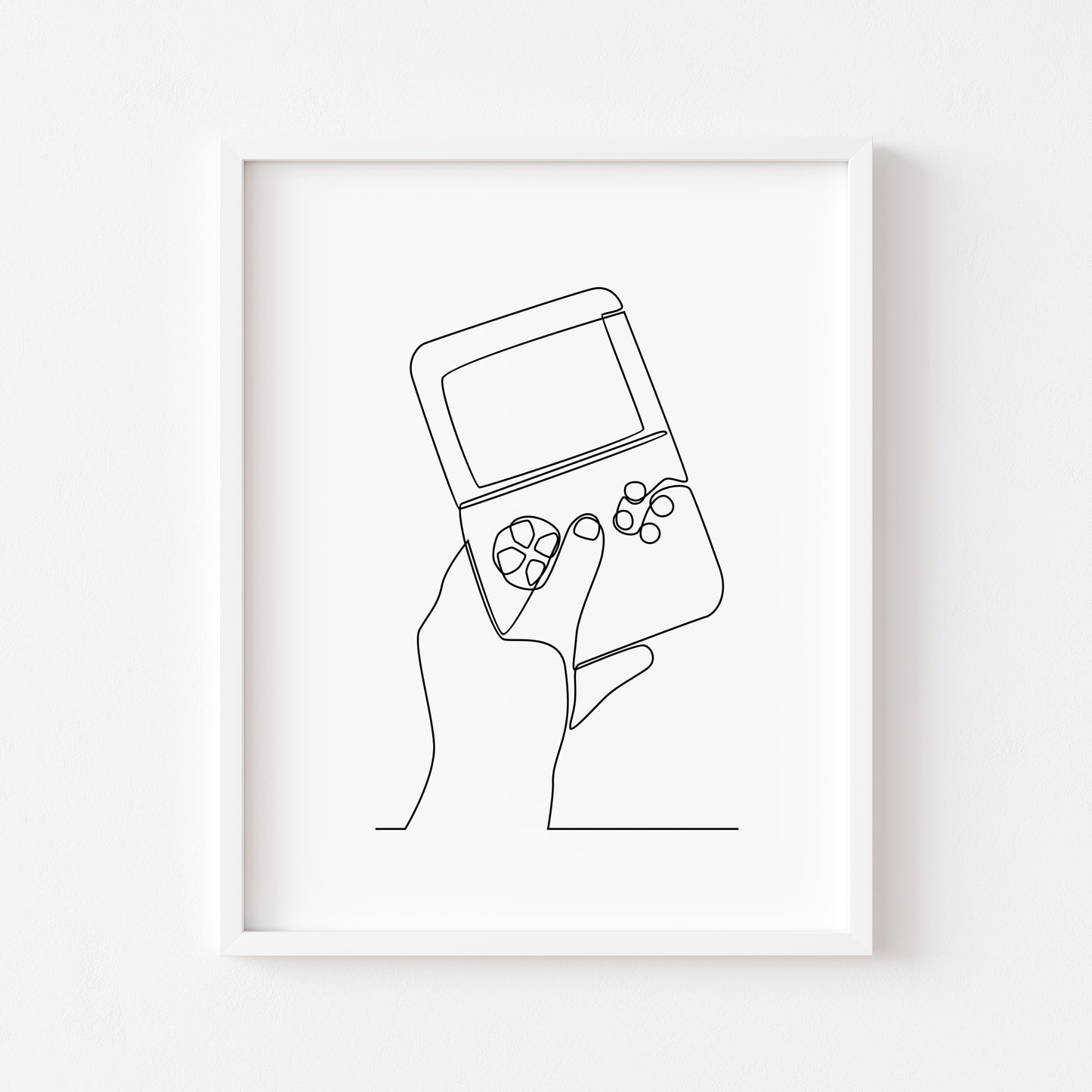 Vintage console line drawing illustration gaming gamer bedroom unframed wall art poster print