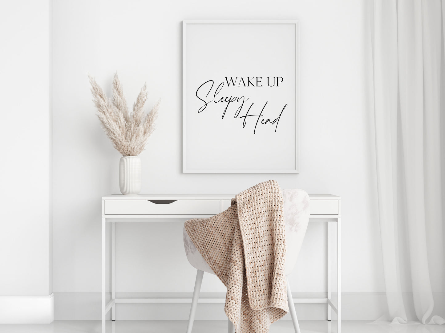 Bedroom print Wake up sleepy head home bedroom unframed wall art poster print,bedroom accessories