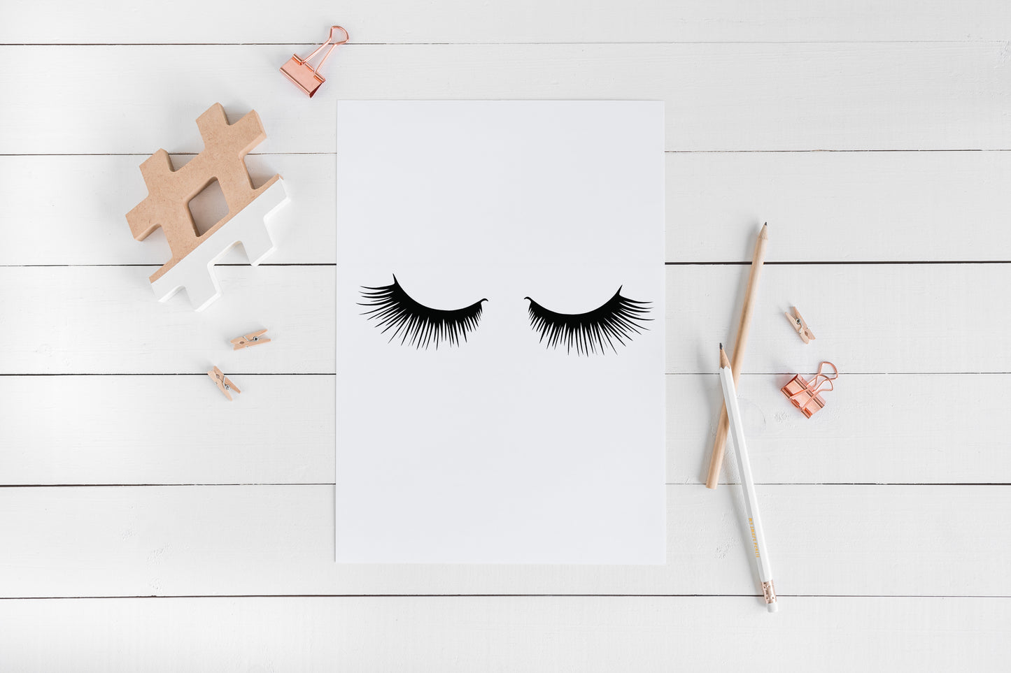 Eyelashes illustration drawing fashion bedroom unframed wall art poster print