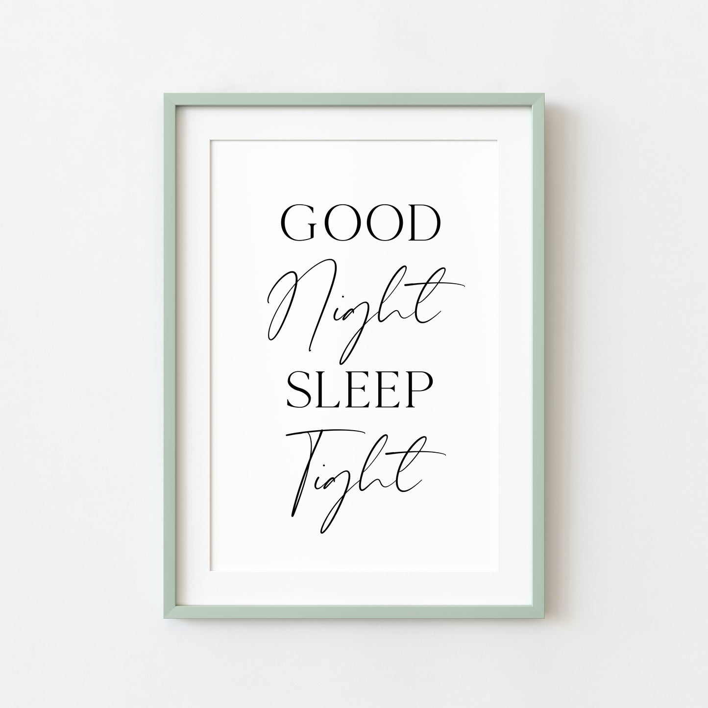 Bedroom print Goodnight sleep tight bedroom unframed wall art poster print, bedroom accessories, bedroom art