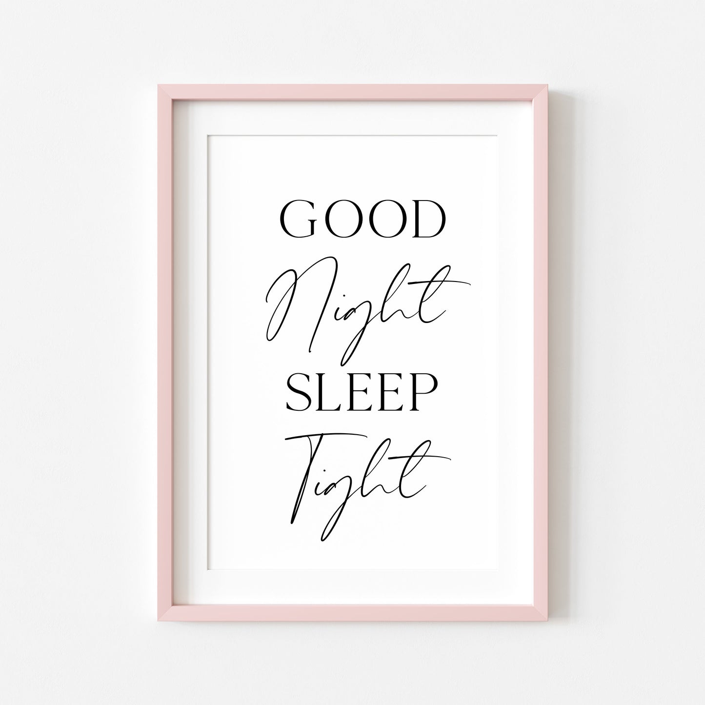 Bedroom print Goodnight sleep tight bedroom unframed wall art poster print, bedroom accessories, bedroom art