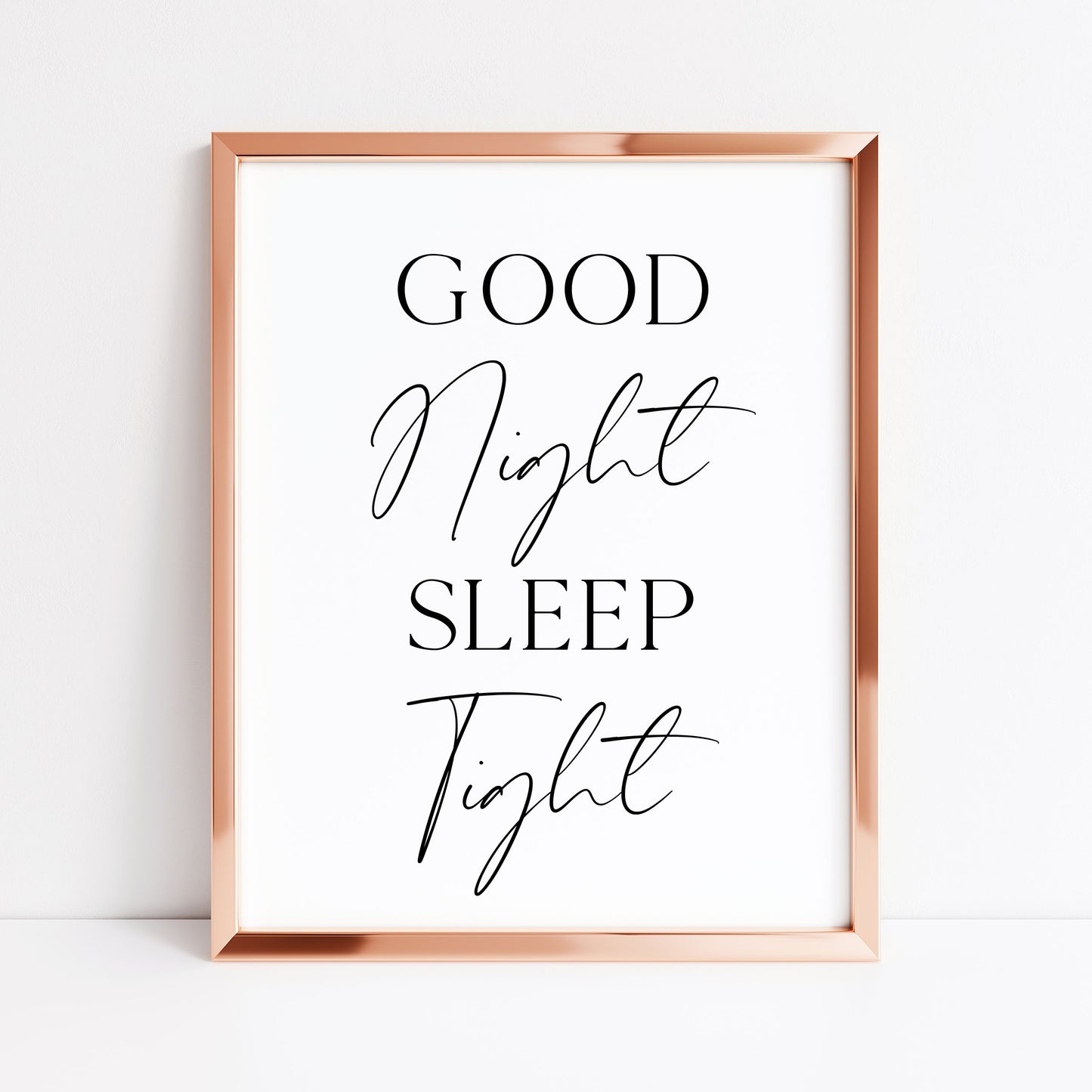 Bedroom print Goodnight sleep tight bedroom unframed wall art poster print, bedroom accessories, bedroom art