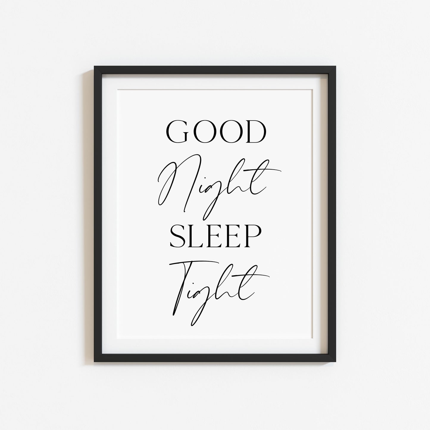 Bedroom print Goodnight sleep tight bedroom unframed wall art poster print, bedroom accessories, bedroom art