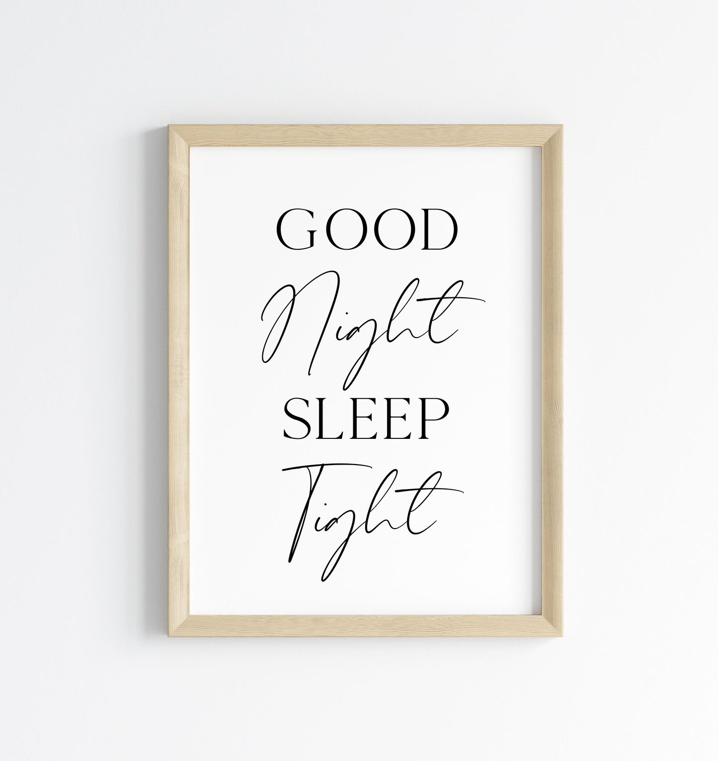 Bedroom print Goodnight sleep tight bedroom unframed wall art poster print, bedroom accessories, bedroom art