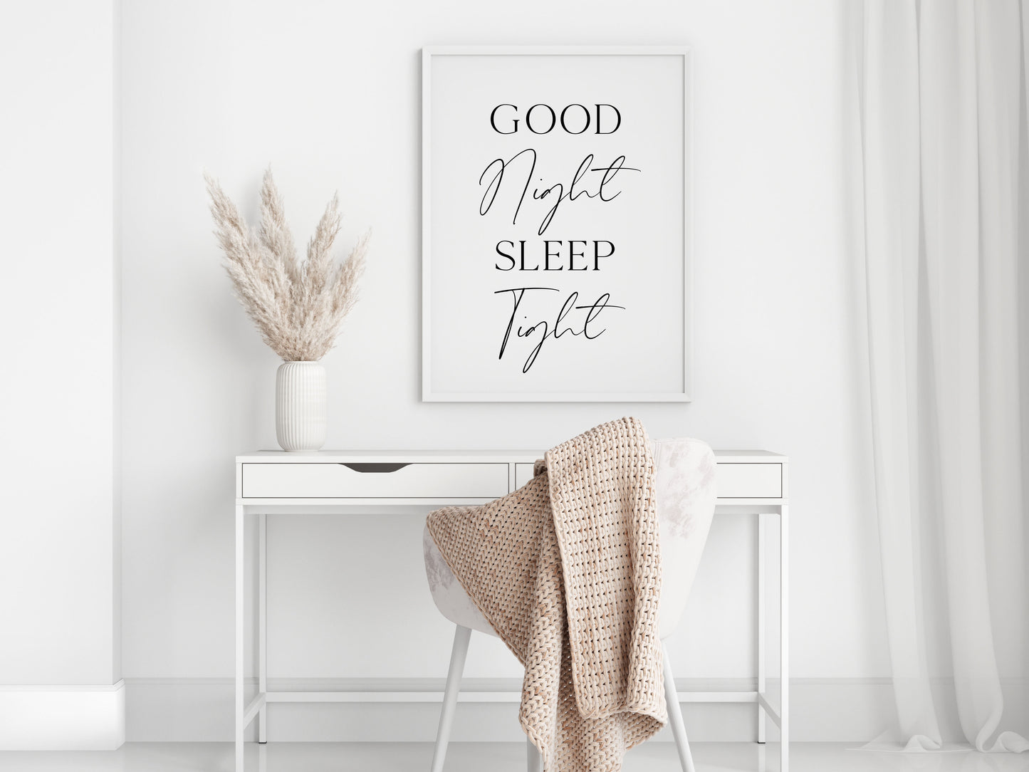 Bedroom print Goodnight sleep tight bedroom unframed wall art poster print, bedroom accessories, bedroom art