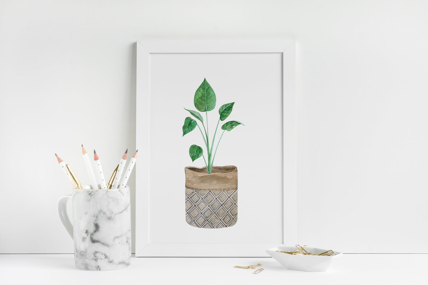 Botanical plant print watercolour illustration unframed wall art poster print
