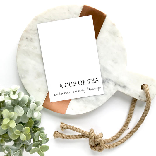 A cup of tea solves everything typography kitchen unframed wall art poster print