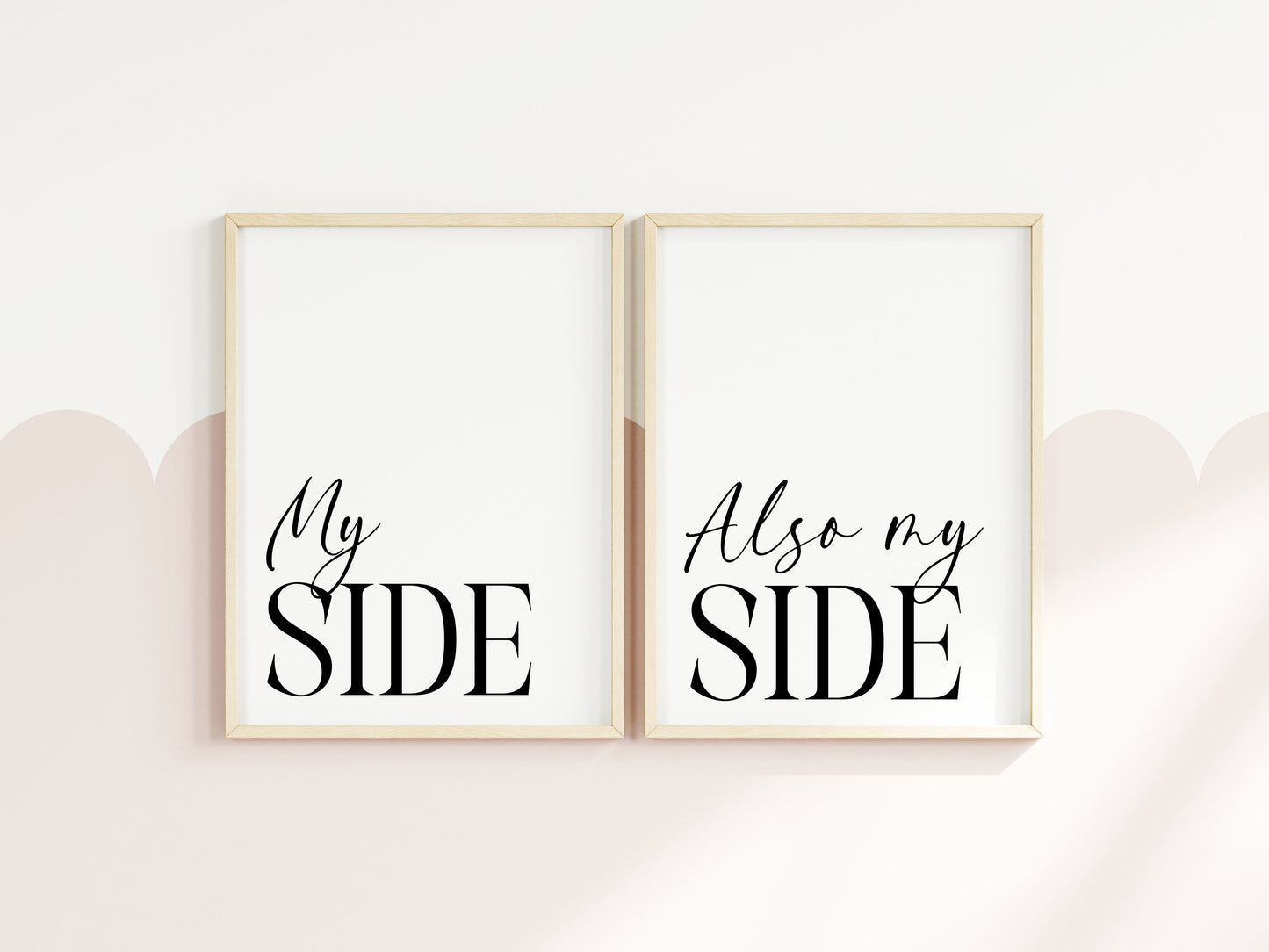My side, also mine funny minimalist Bedroom Wall Art (unframed)