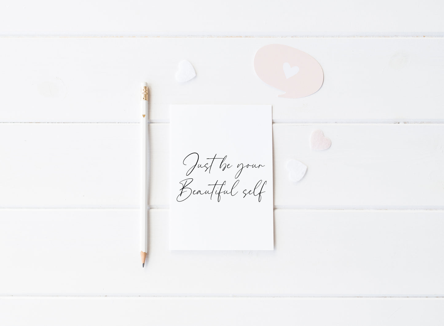 Bedroom print Just be your beautiful self motivational positive girls bedroom unframed wall art poster print bedroom motivational office art