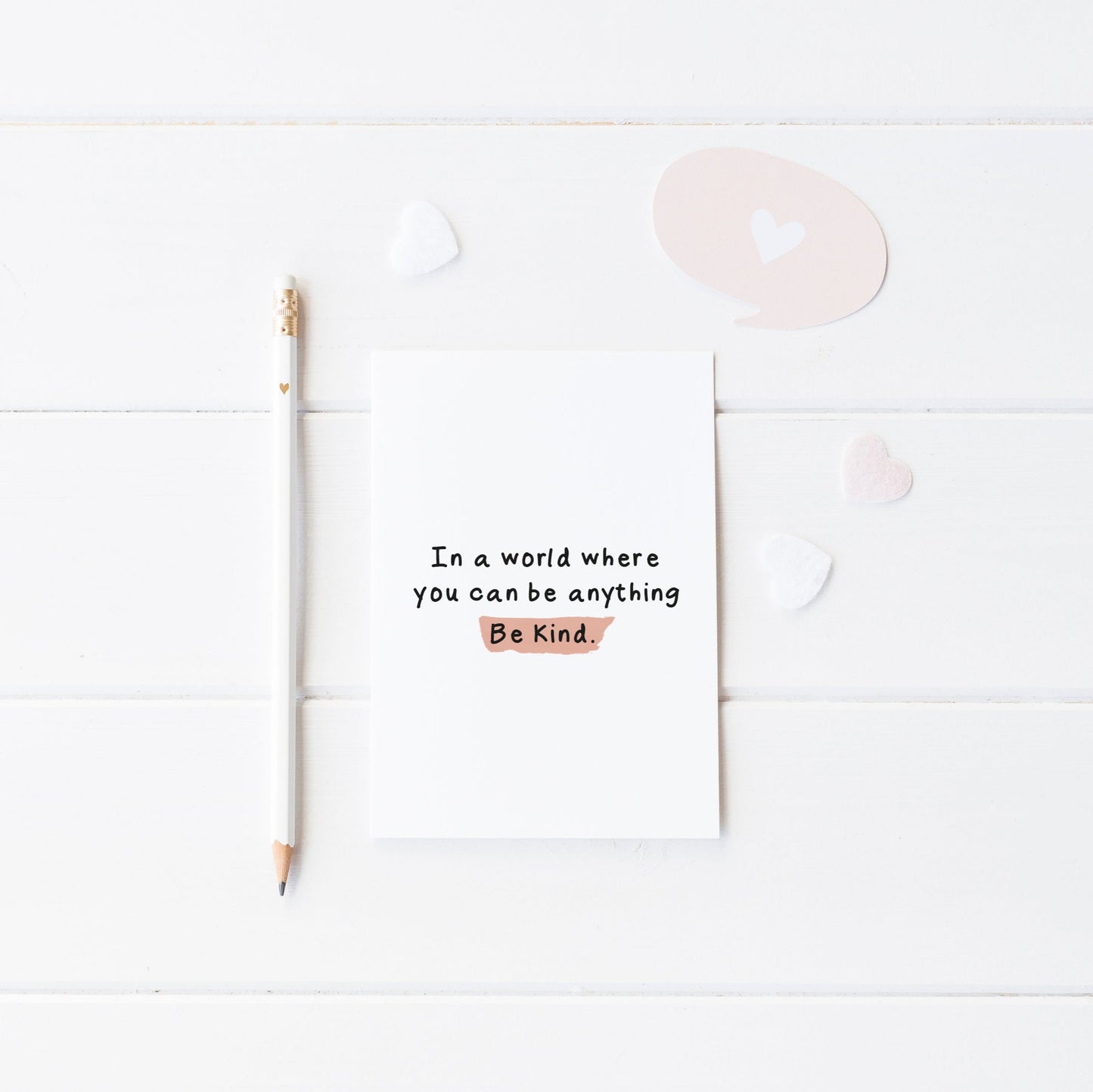 In a world where you can be anything be kind motivational watercolour unframed wall art poster print