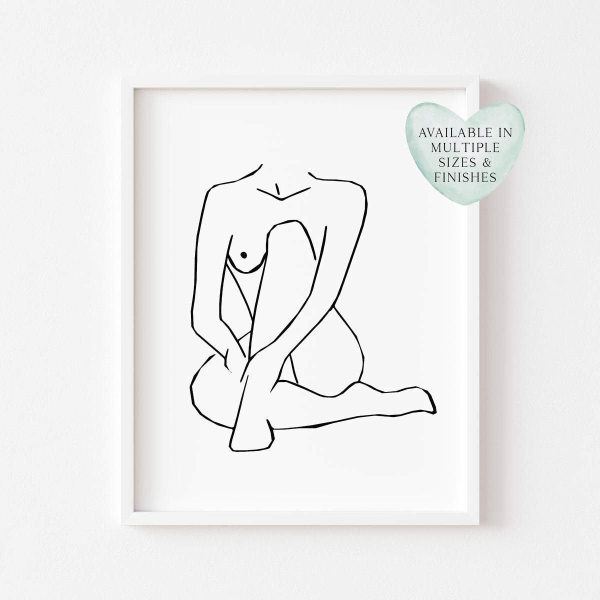 Bathroom print, woman line drawing, woman body simplistic line art bathroom bedroom unframed wall art poster print, line art, bathroom art