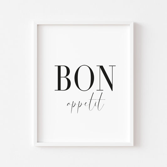 Bon appetit kitchen food home sign unframed wall art poster print