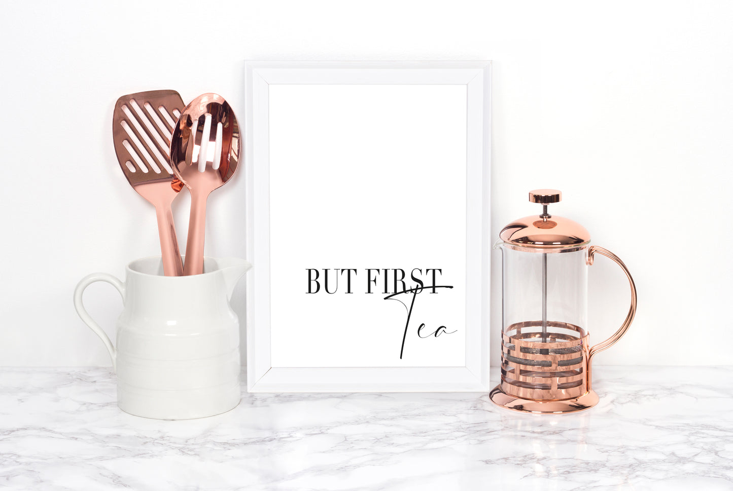 But first Tea print, kitchen tea, cuppa tea station home unframed wall art poster print