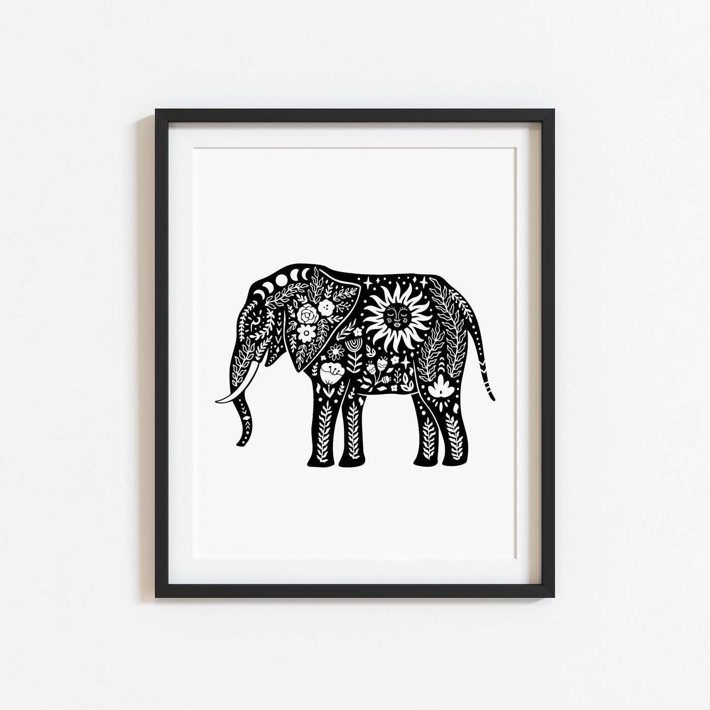 Bedroom print, Celestial Elephant celestial style bedroom unframed wall art poster print