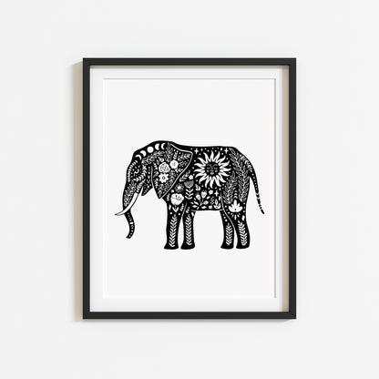 Bedroom print, Celestial Elephant celestial style bedroom unframed wall art poster print