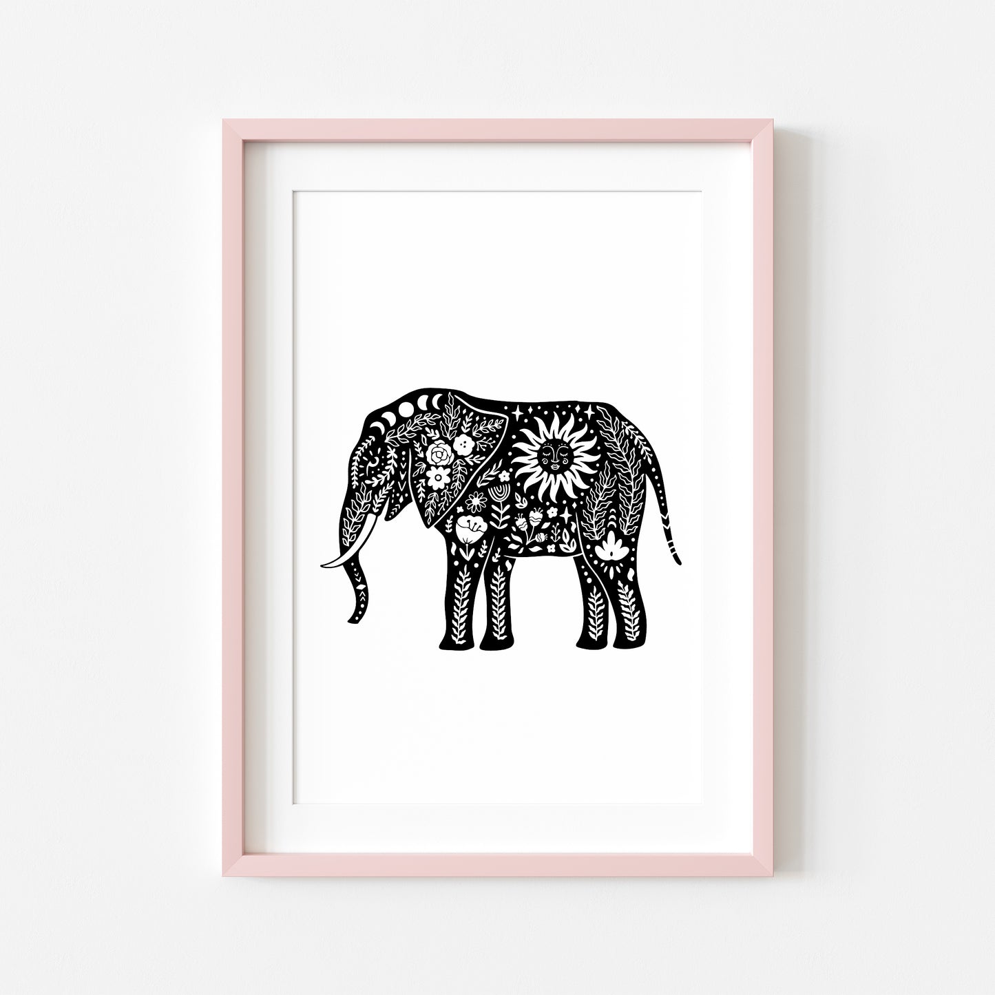 Bedroom print, Celestial Elephant celestial style bedroom unframed wall art poster print