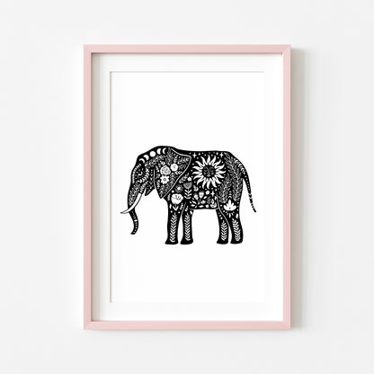 Bedroom print, Celestial Elephant celestial style bedroom unframed wall art poster print