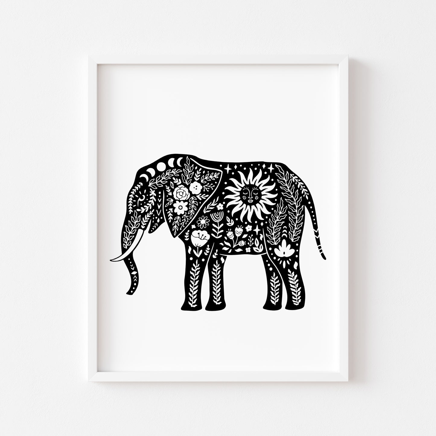 Bedroom print, Celestial Elephant celestial style bedroom unframed wall art poster print