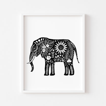 Bedroom print, Celestial Elephant celestial style bedroom unframed wall art poster print
